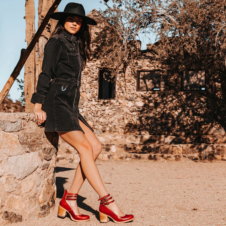 Talia | Vintage Elegance Leather Heels