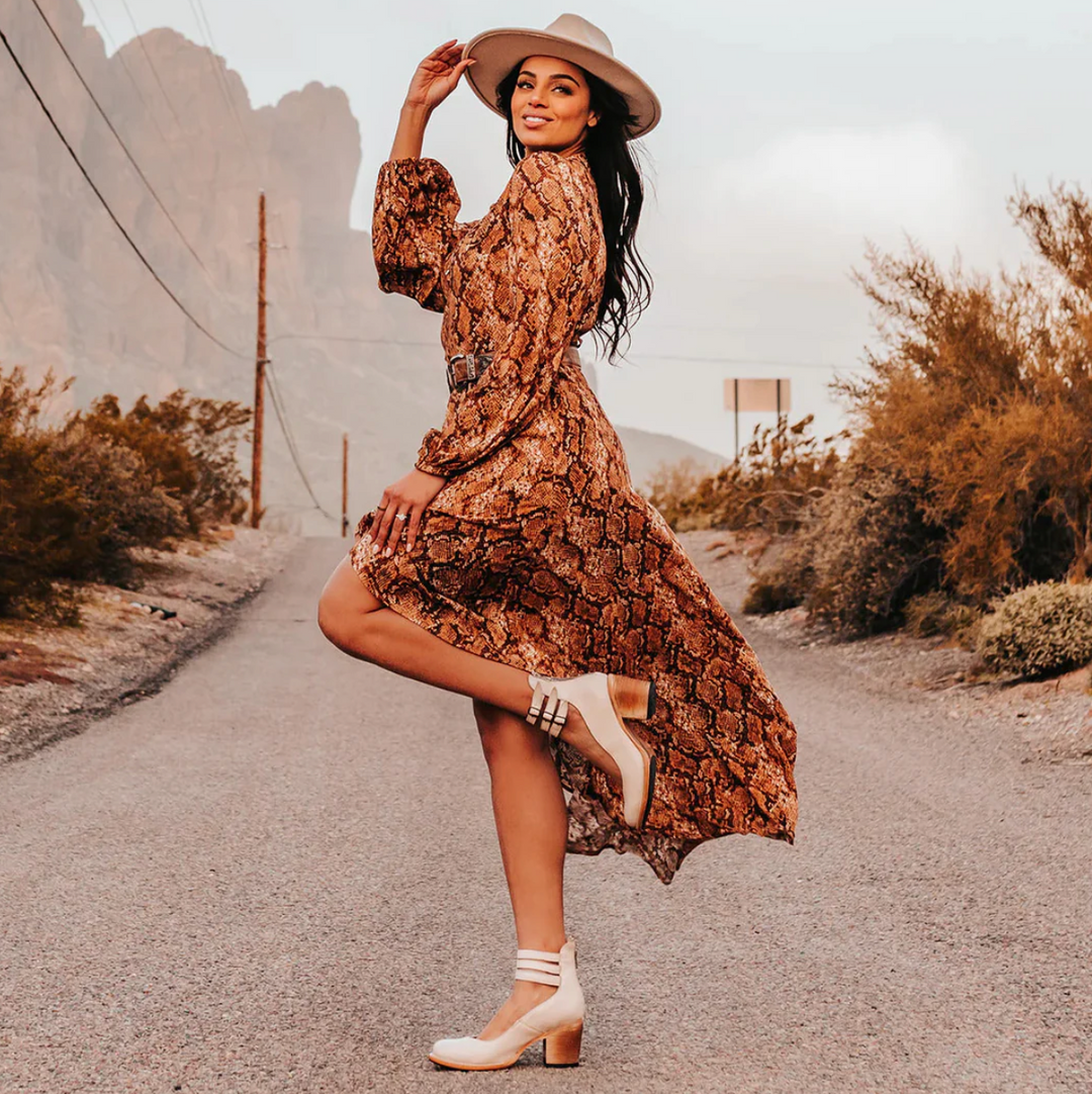 Talia | Vintage Elegance Leather Heels