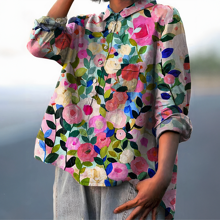 Talia | Blouse with Romantic Floral Print
