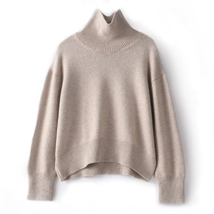 Talia | Pure Cashmere Turtleneck Sweater