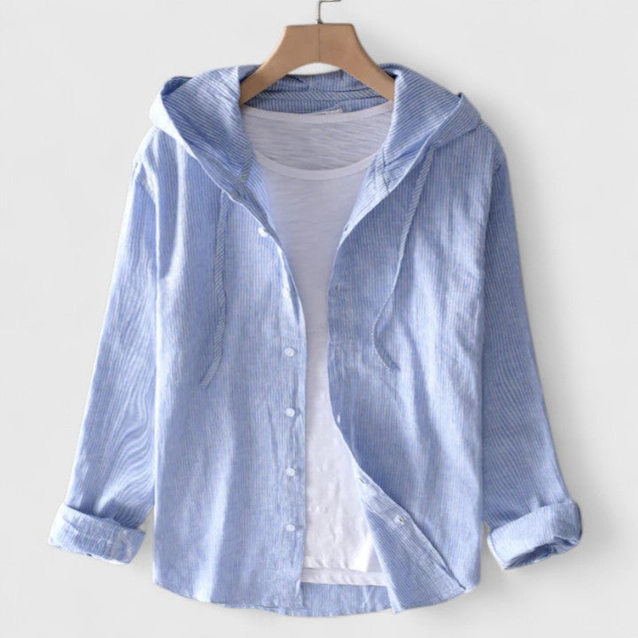 Talia | Elegant Hooded Blouse