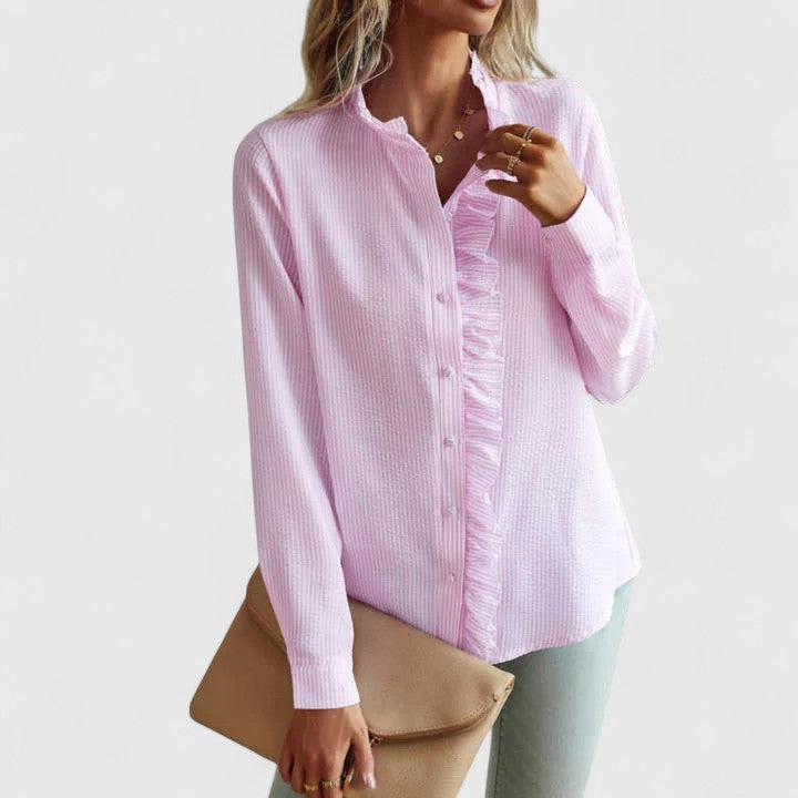Talia | Sophisticated Long Sleeve Blouse
