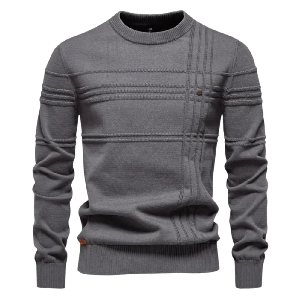 Talia | Trendy men’s sweater with check pattern