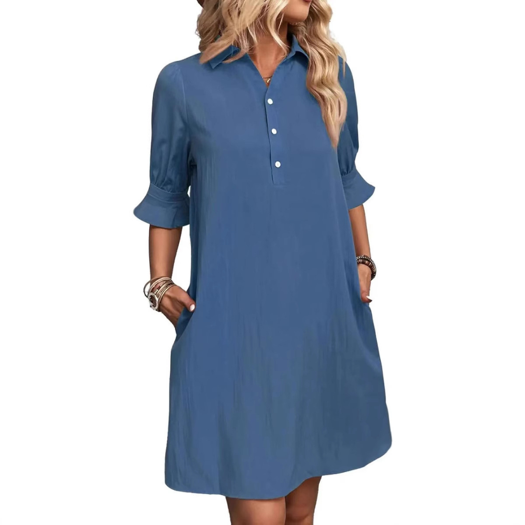Talia | Elegance Button-Down Dress