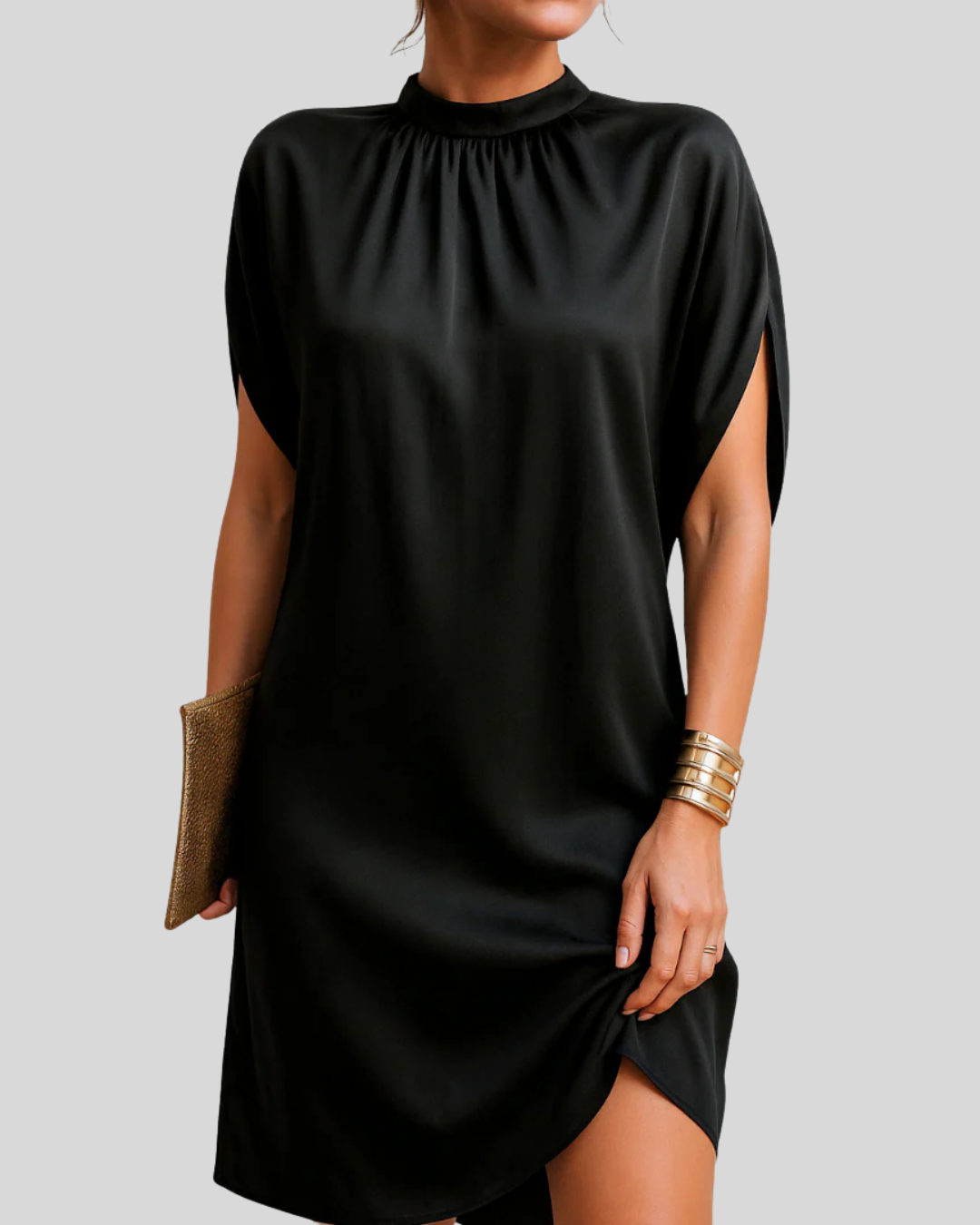 Talia | Figure-Flattering Mock Neck Dress