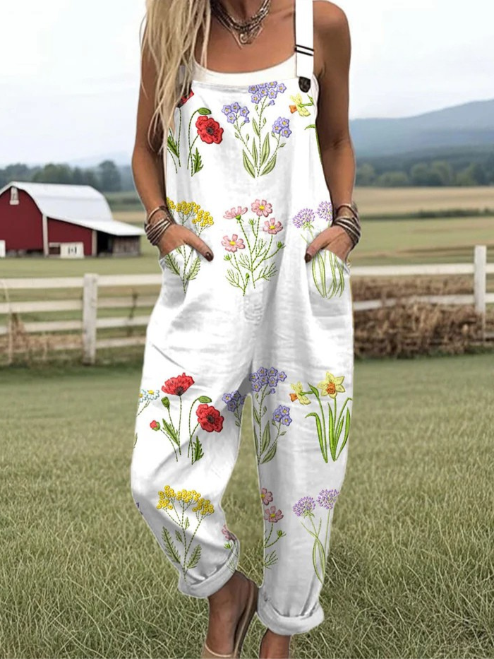Talia | Blooming Ease Wide-Leg Jumpsuit