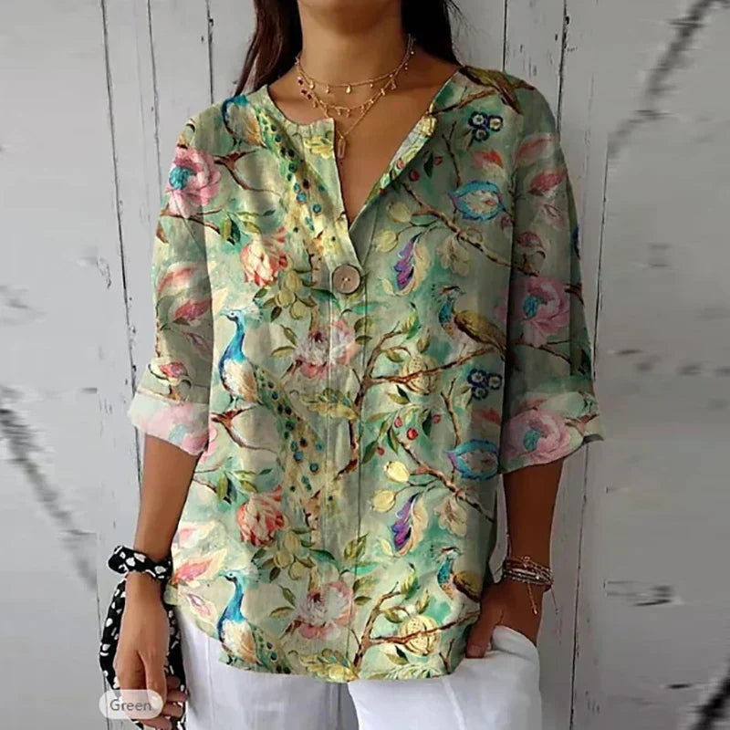 Talia | Elegant Floral Blouse
