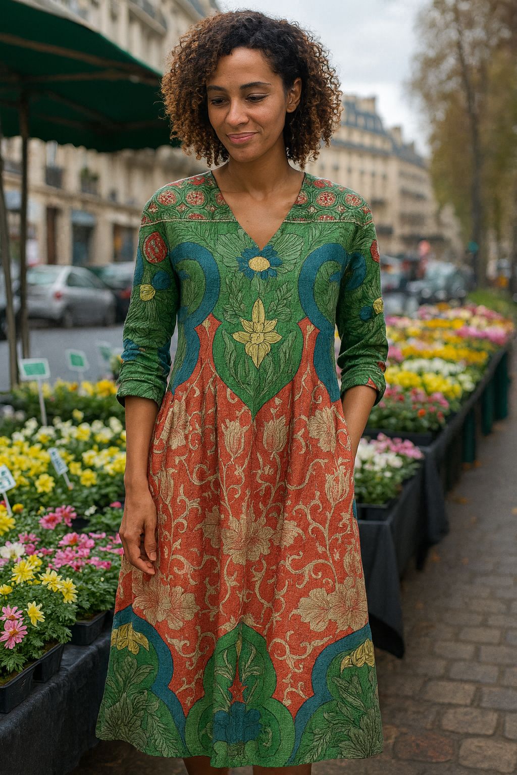 Talia | Timeless Vintage Floral Maxi Dress
