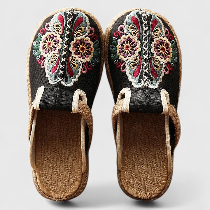 Talia | Comfortable Handmade Floral Mules
