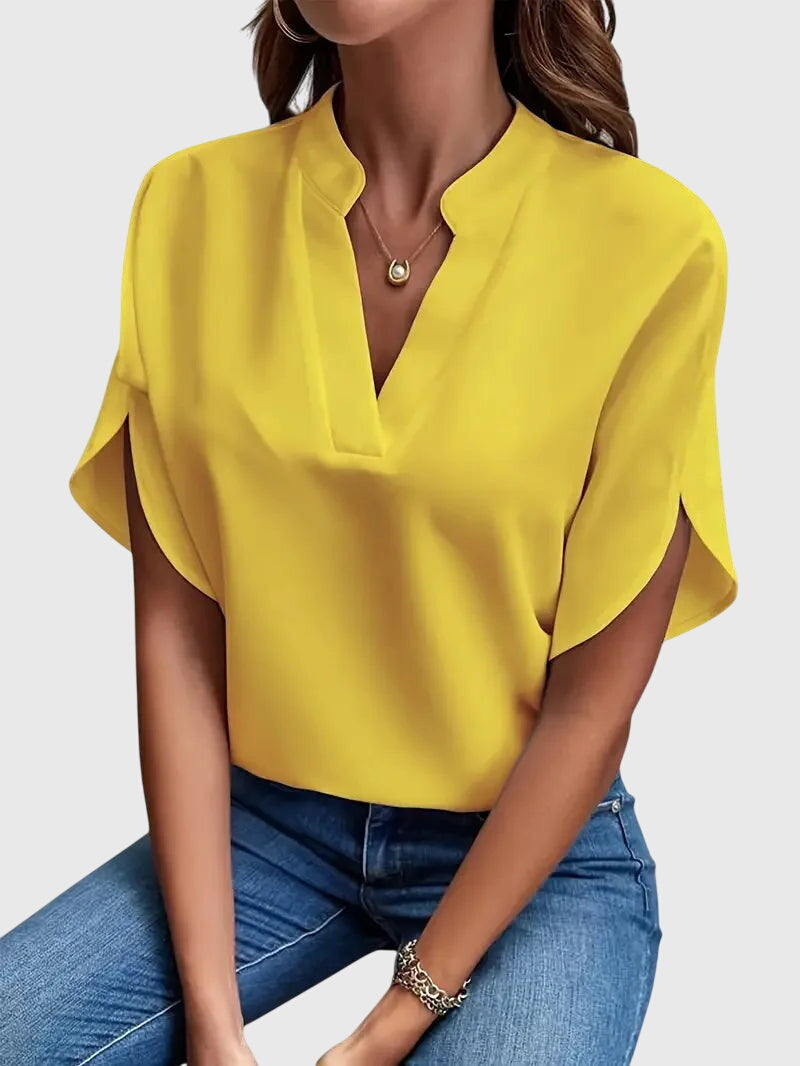 Talia | Soft and Elegant V-Neck Shirt