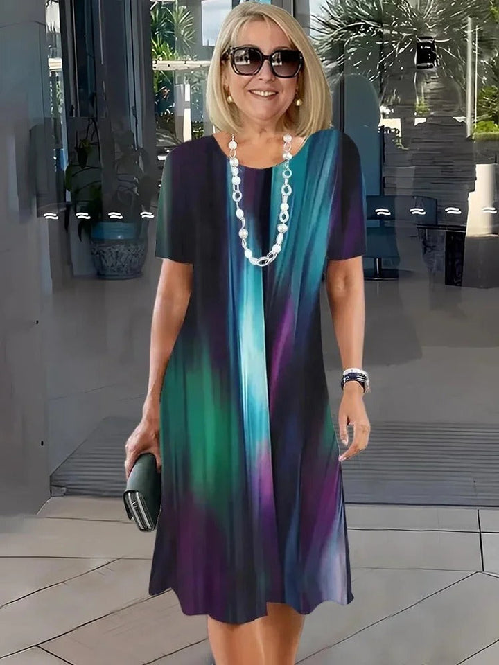 Talia | Comfortable Loose Printed Medium Dress