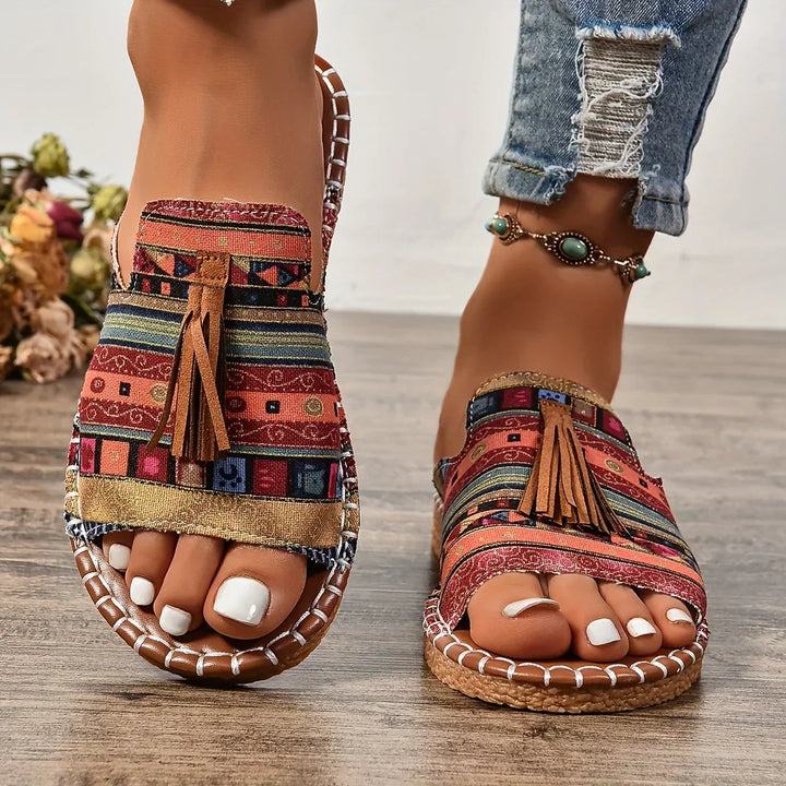 Talia | Vintage Tassel Boho Sandals