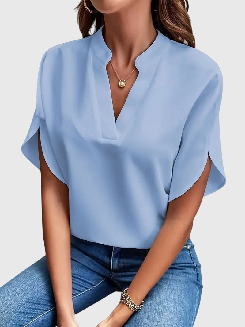 Talia | Soft and Elegant V-Neck Shirt