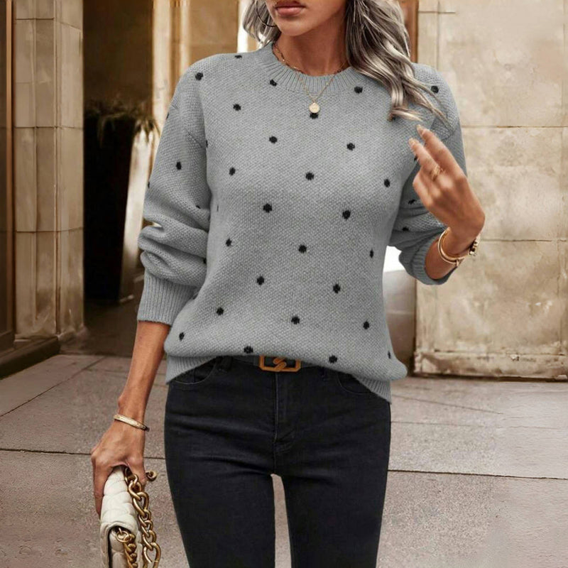 Talia | Polka Dot Knitted Sweater