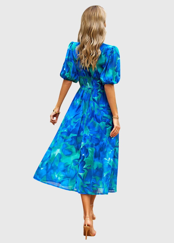 Talia | Flattering Floral Midi Dress