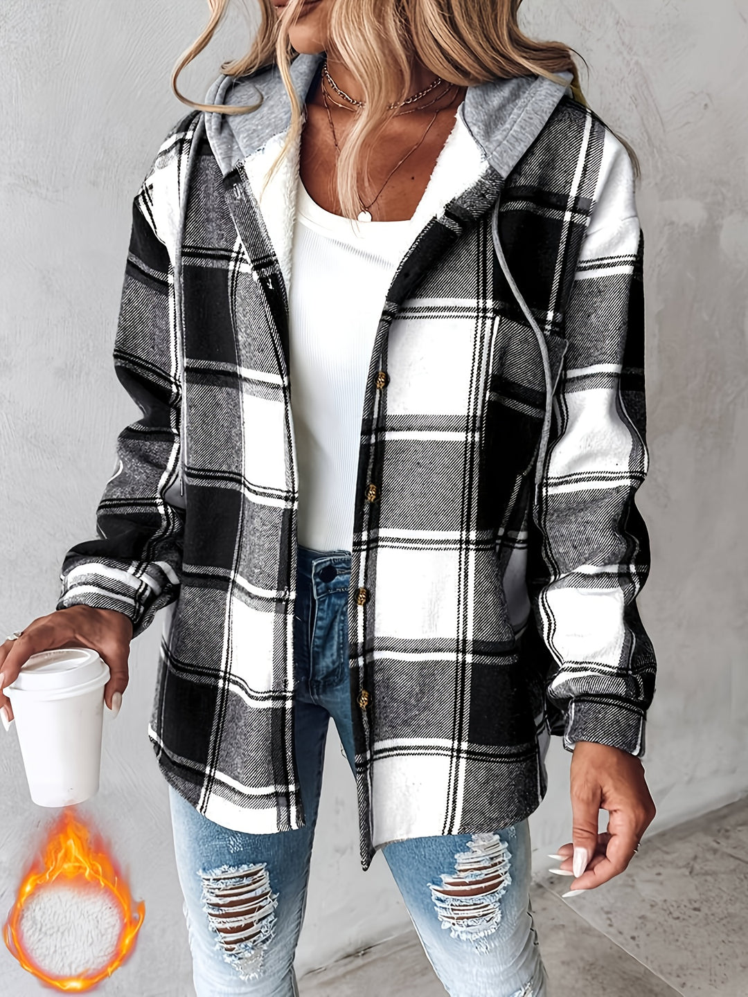 Talia | Cozy Plaid Hoodie