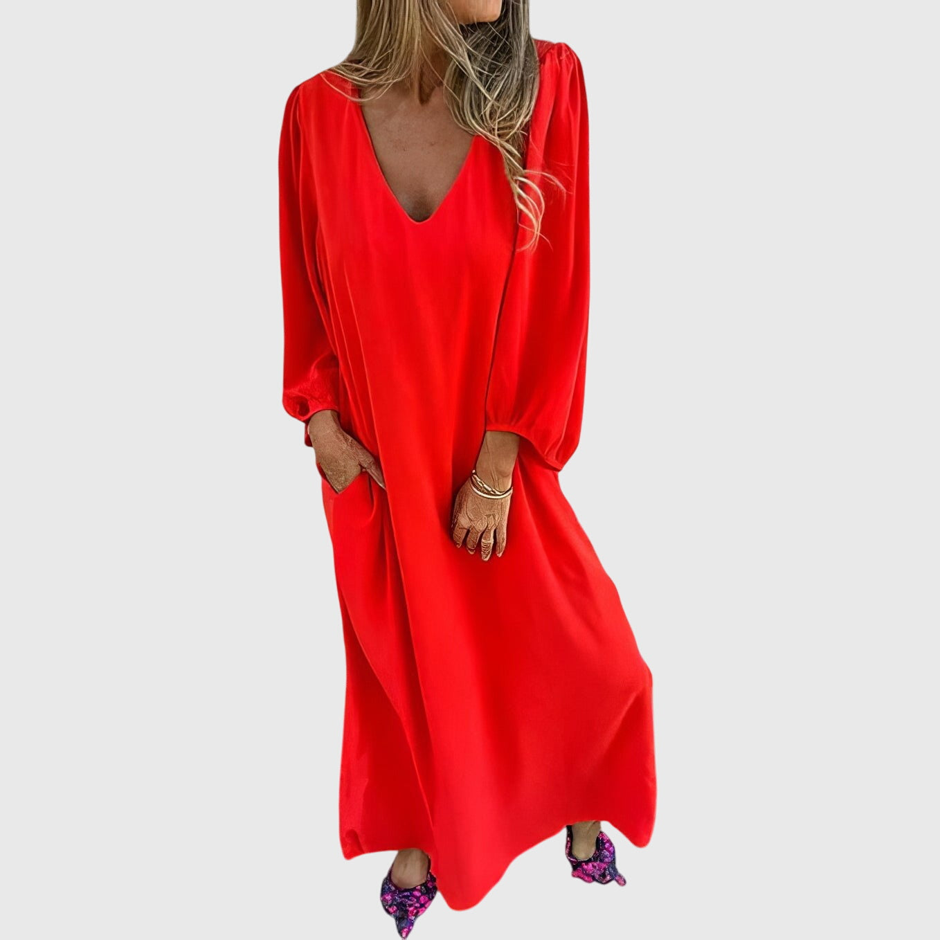 Talia | Long Boho Dress with Pockets