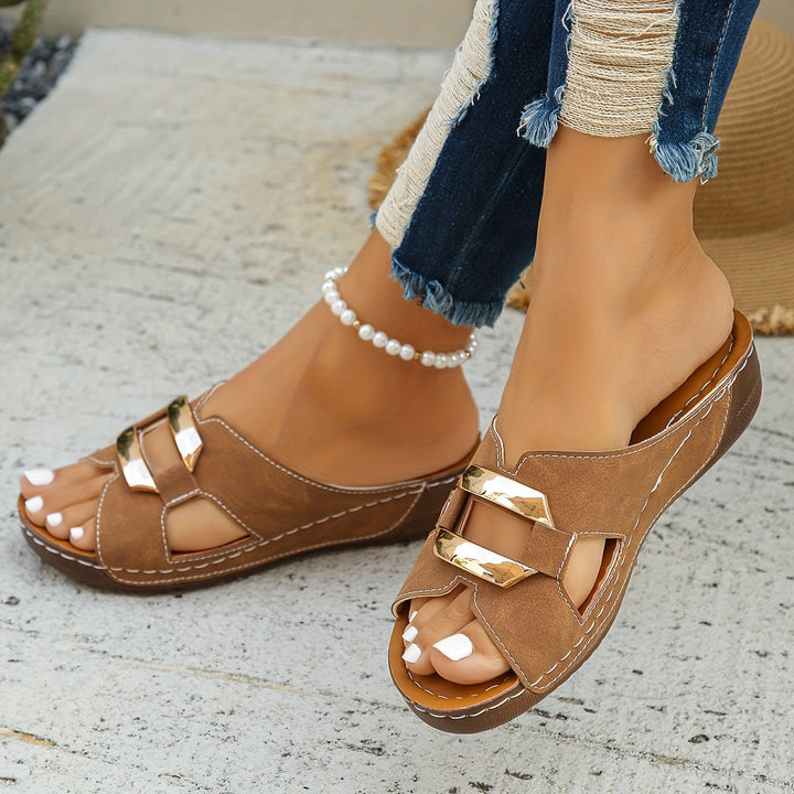 Talia | Capri Buckle Slide Sandals