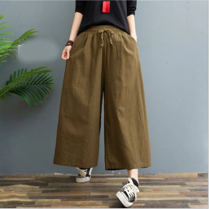 Talia | Pleated Linen Comfort Fit Pants