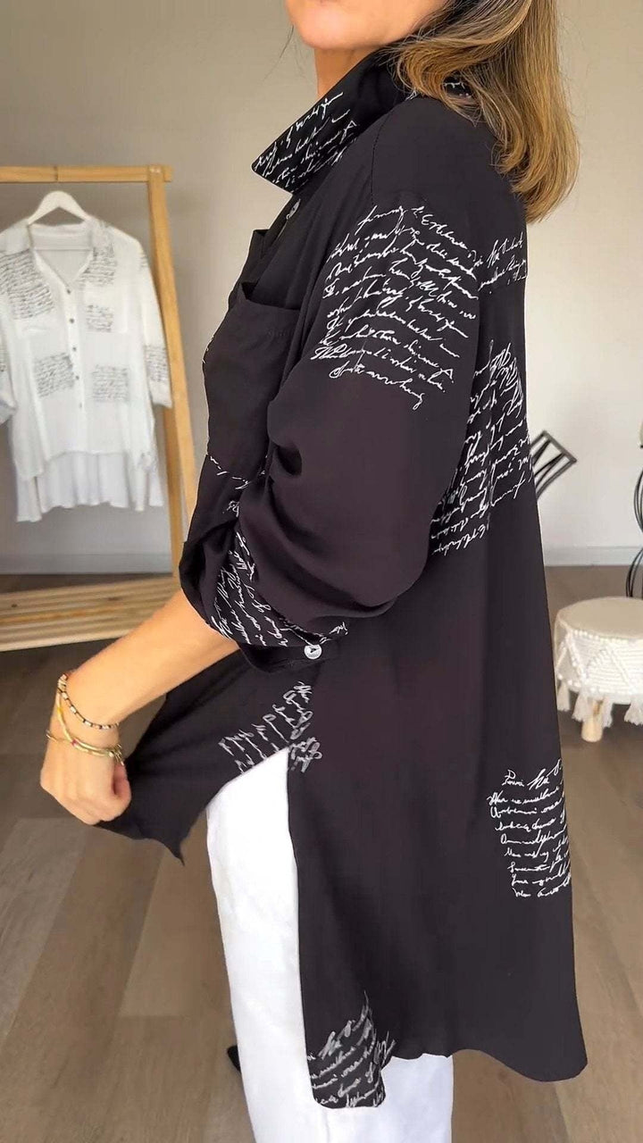 Talia | Handwritten Button-Up Shirt