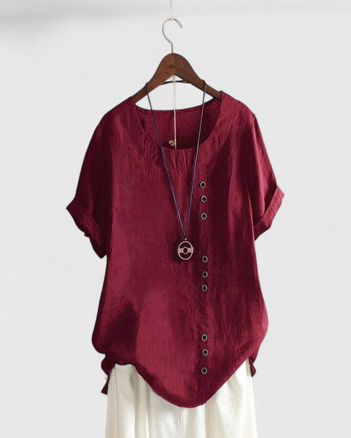Talia | Comfortable Short Sleeve Blouse