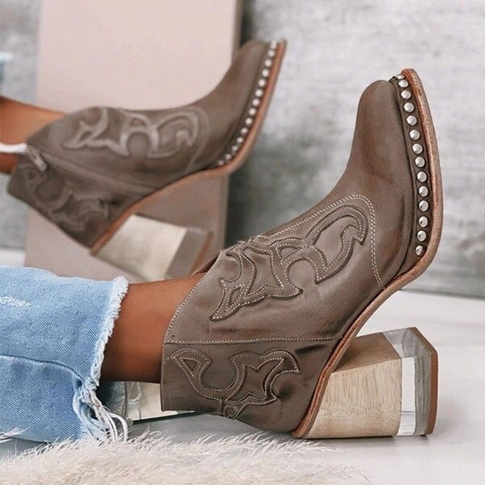 Talia | Western-Style Jersey Ankle Boot