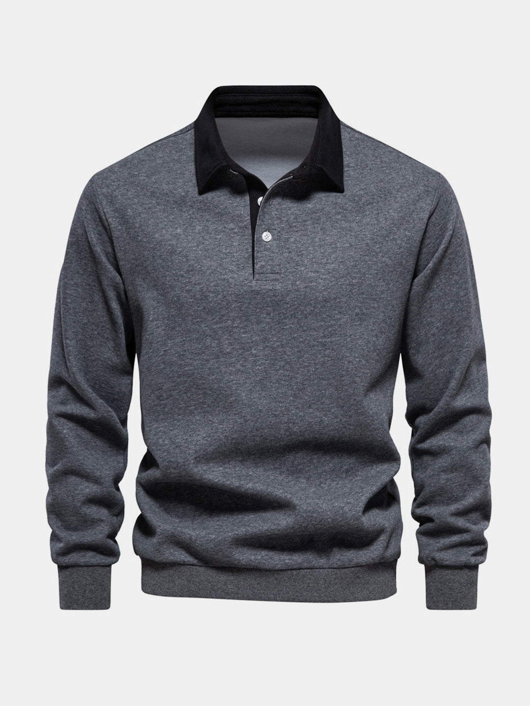 Talia | Men's Polo Collar Long Sleeve Sweatshirt