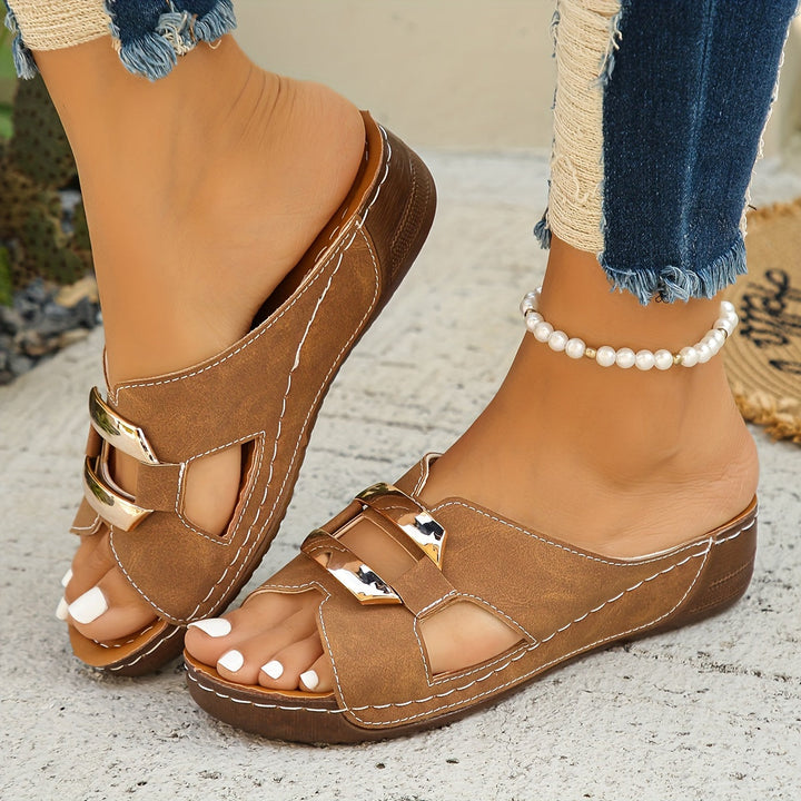 Talia | Capri Buckle Slide Sandals