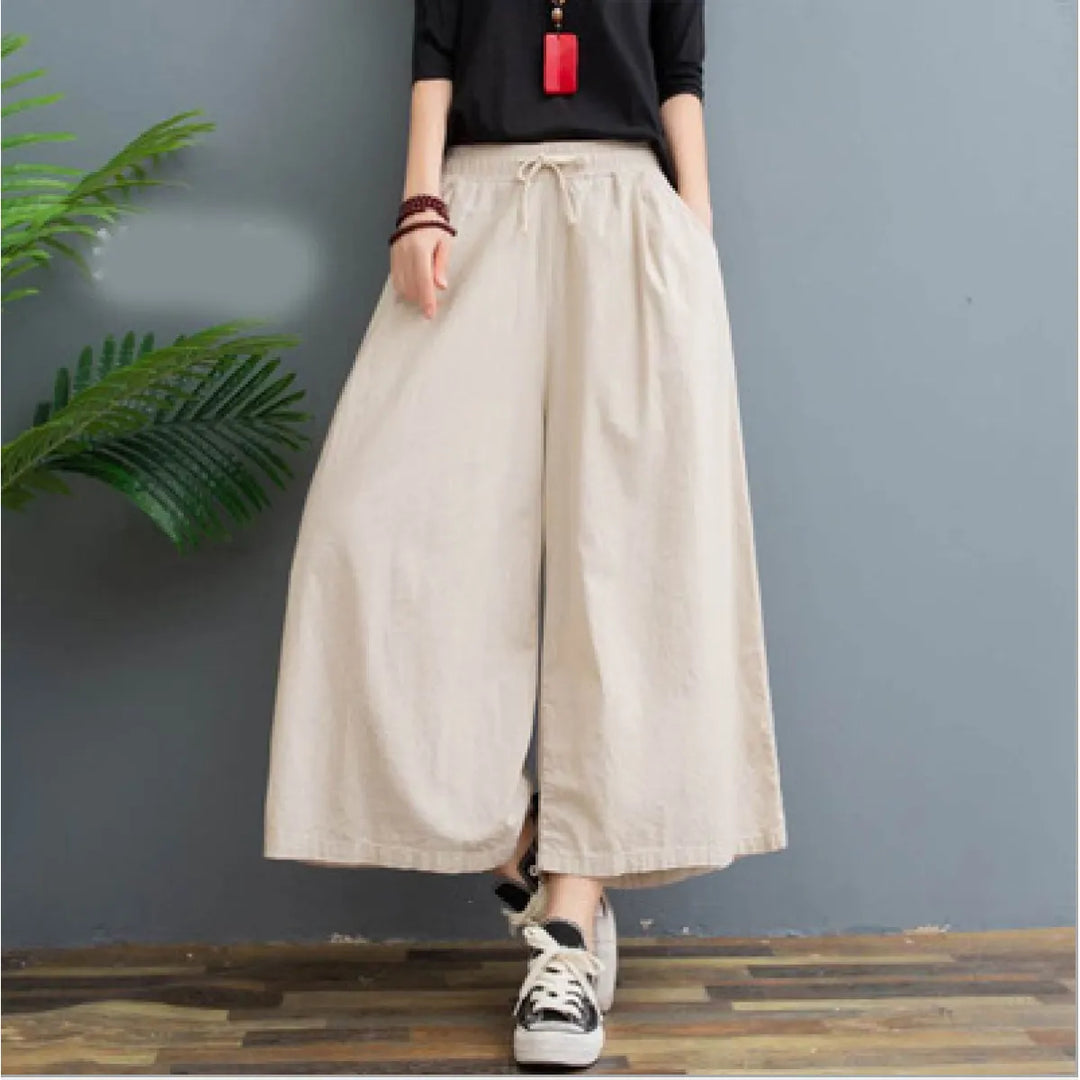 Talia | Pleated Linen Comfort Fit Pants