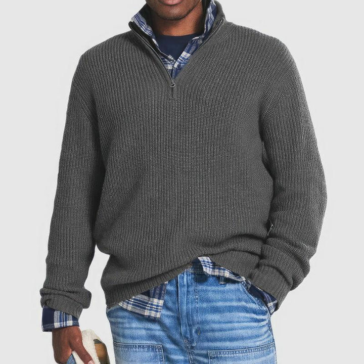Talia | Knitted Zip Sweater for Men