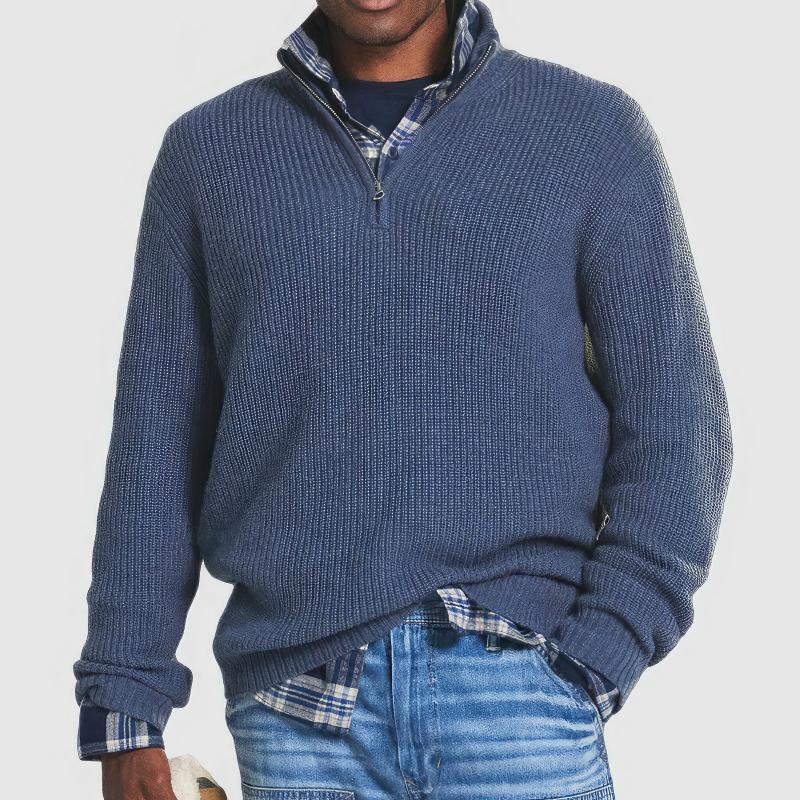 Talia | Knitted Zip Sweater for Men