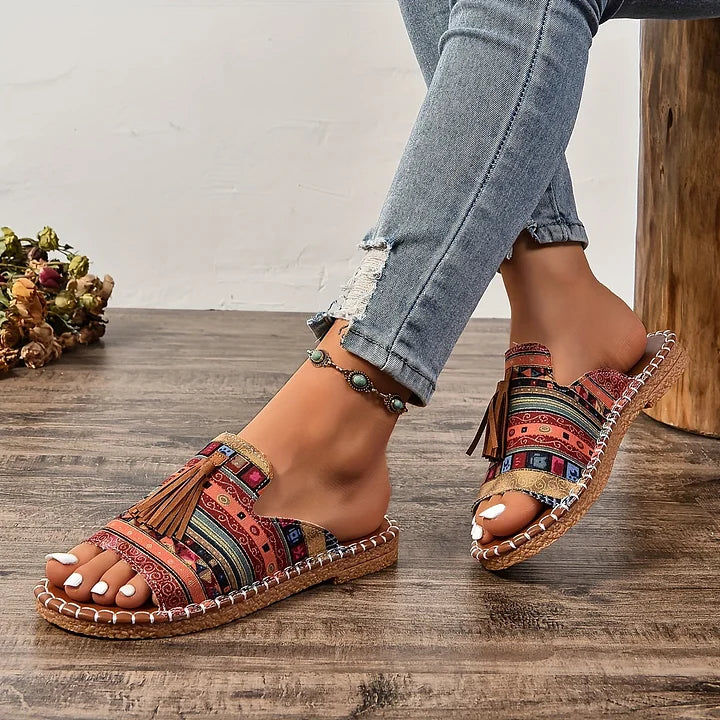 Talia | Vintage Tassel Boho Sandals