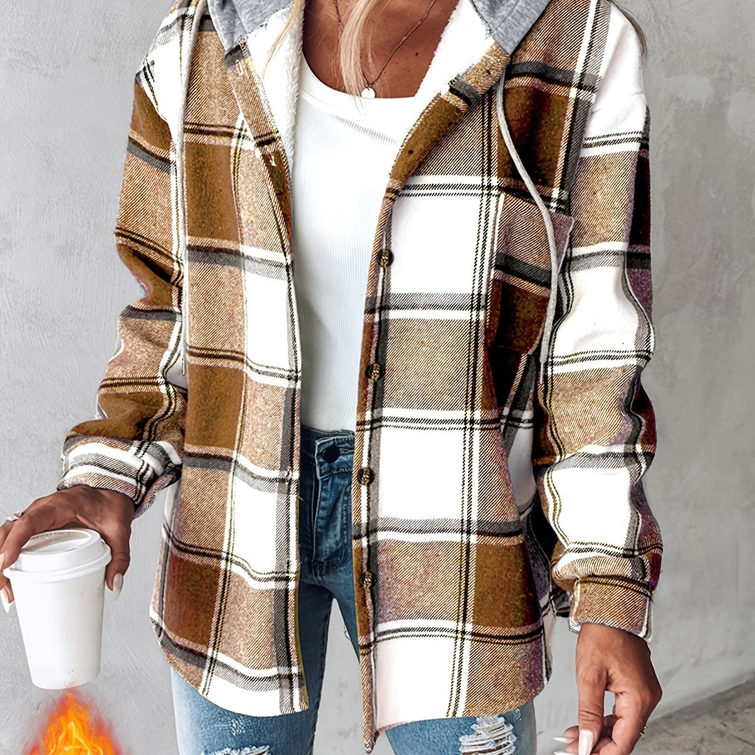 Talia | Cozy Plaid Hoodie