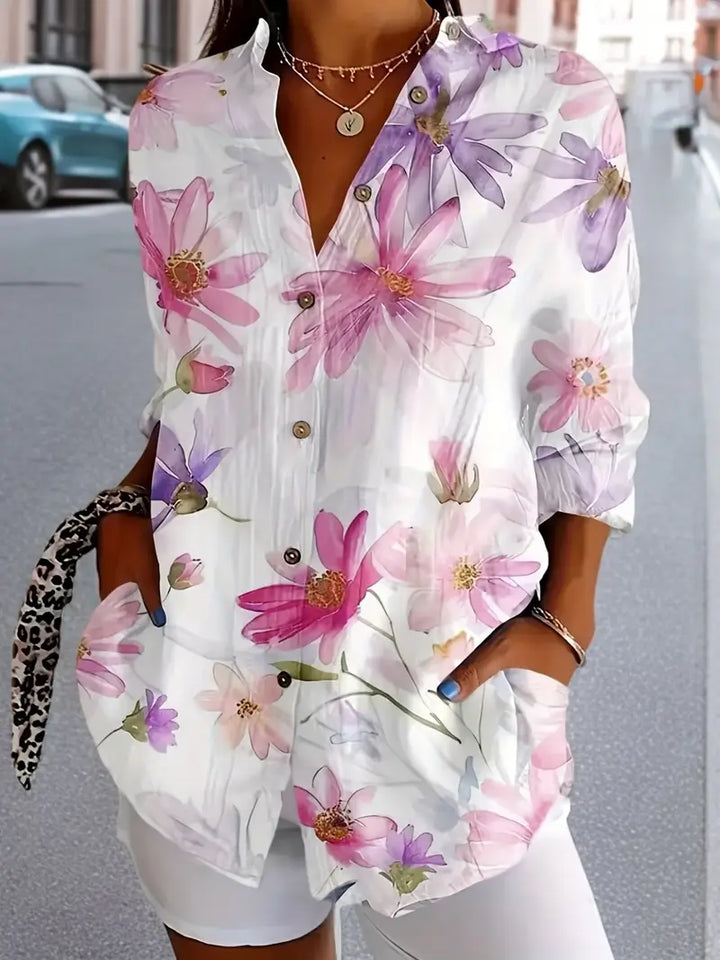 Talia | Lightweight Summer Floral Blouse