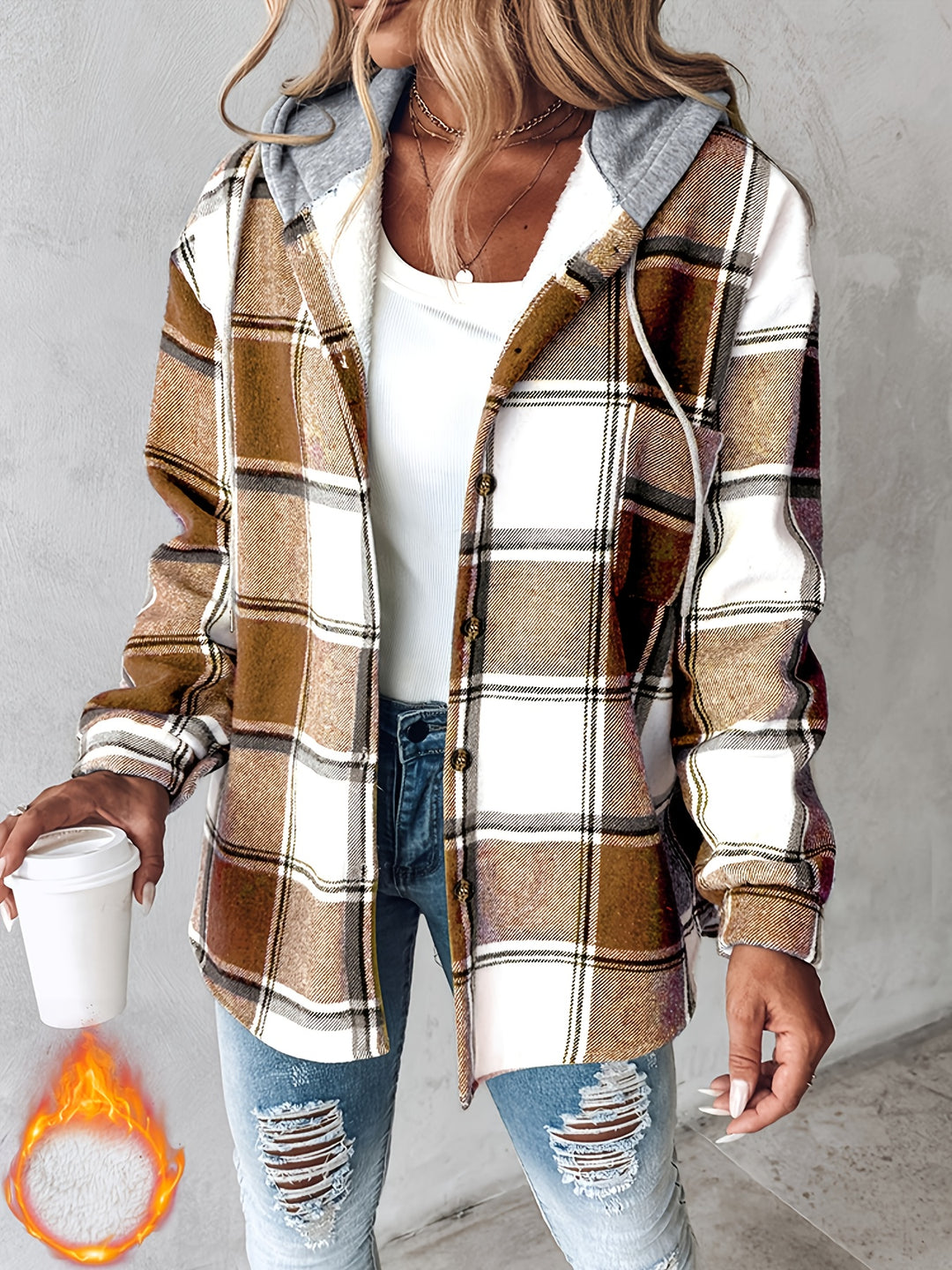 Talia | Cozy Plaid Hoodie