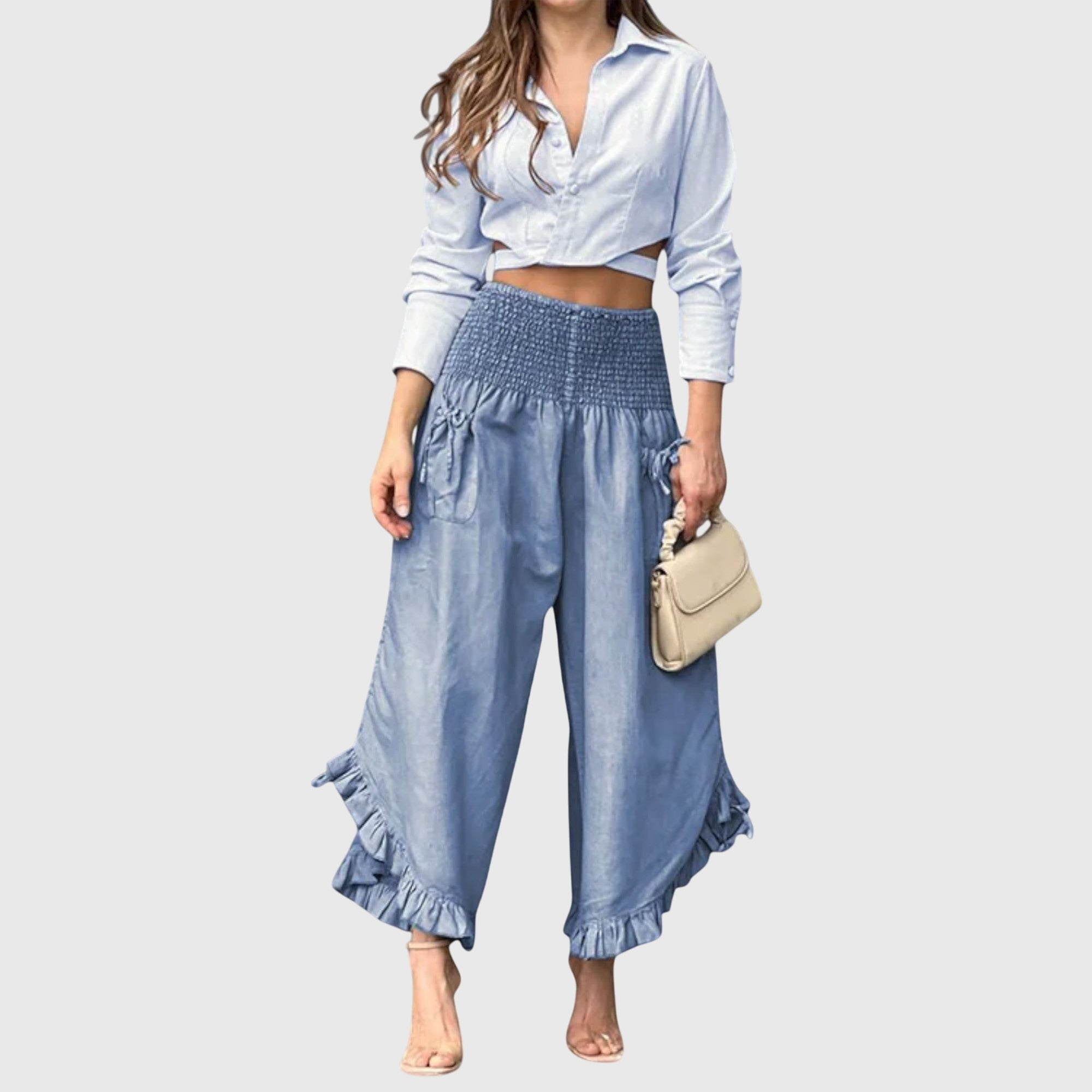 Talia | Casual Pants with Fashionable Pleats