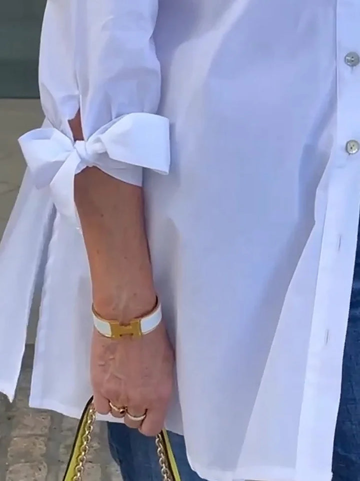 Talia | Gathered Back Cotton Shirt Jacket