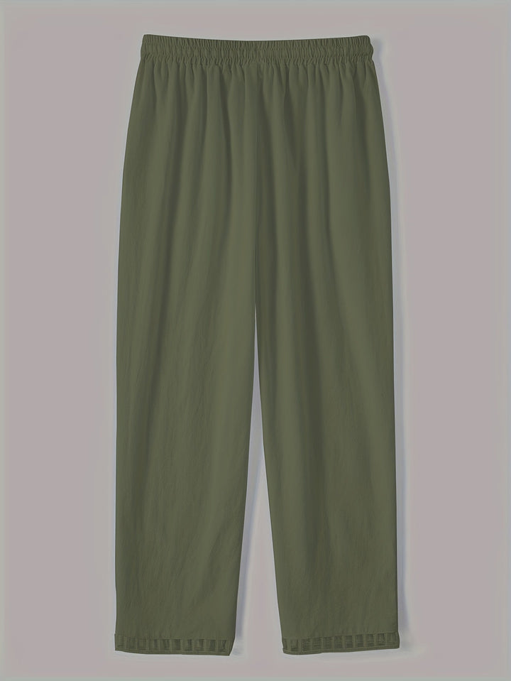 Talia | Relaxed Contrast Trim Cropped Pants