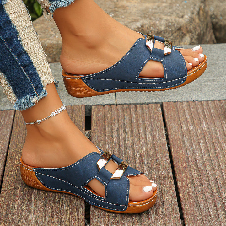 Talia | Capri Buckle Slide Sandals