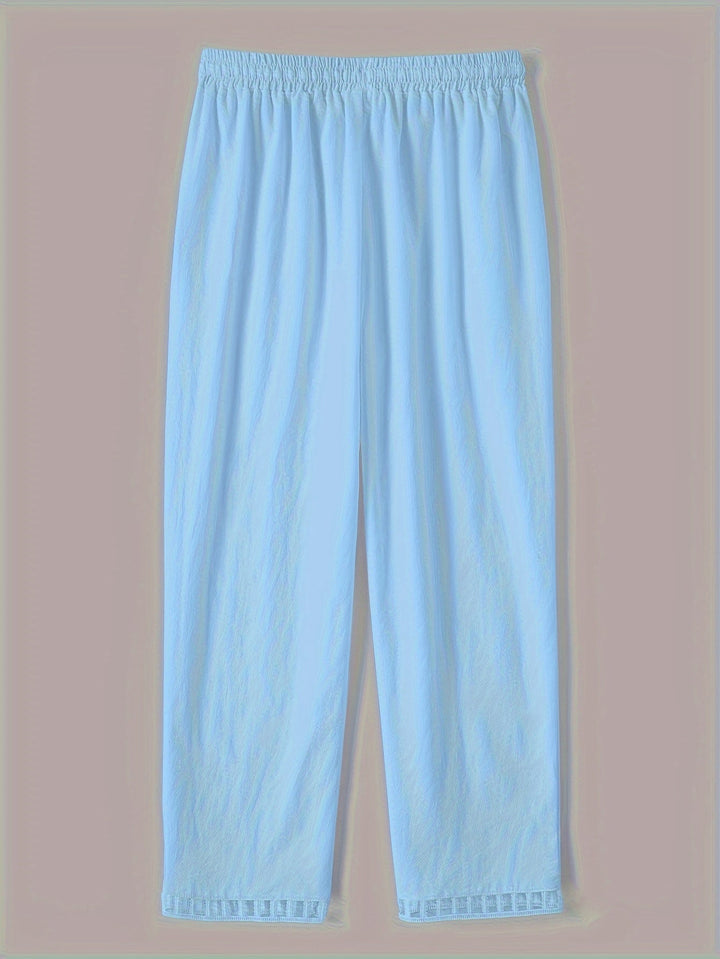 Talia | Relaxed Contrast Trim Cropped Pants