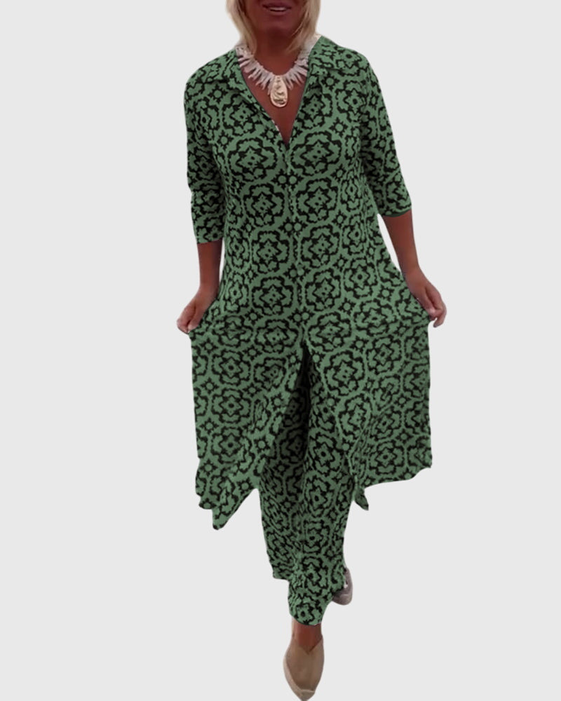 Talia | Elegant Vintage Two-Piece Set