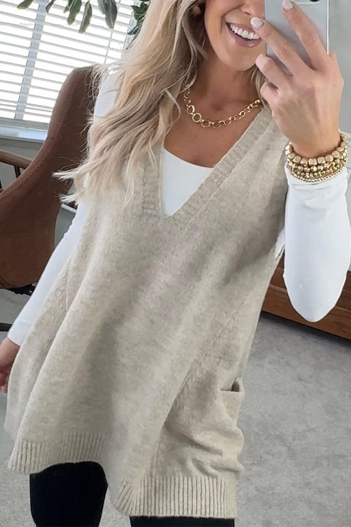 Talia | Cozy Pocket Sweater Vest