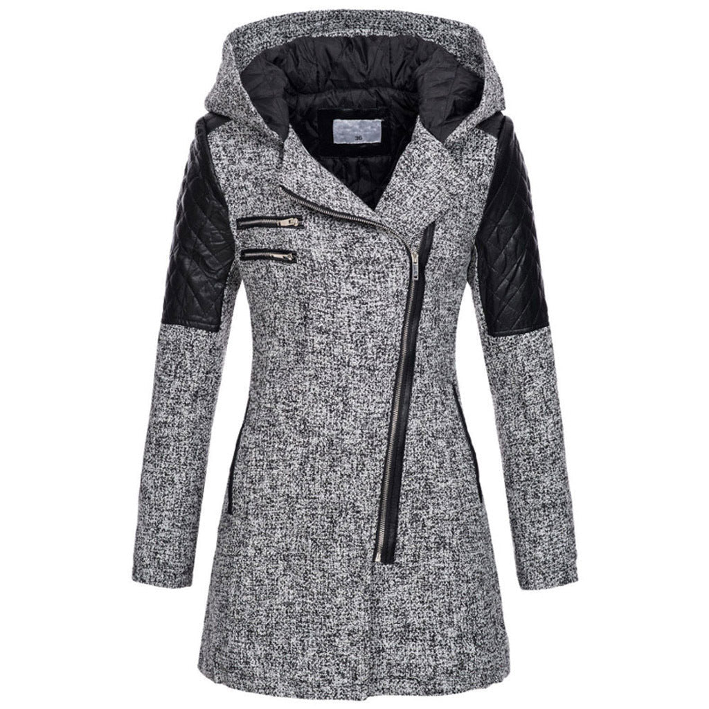 Talia | Stylish Slant-Zip Winter Jacket