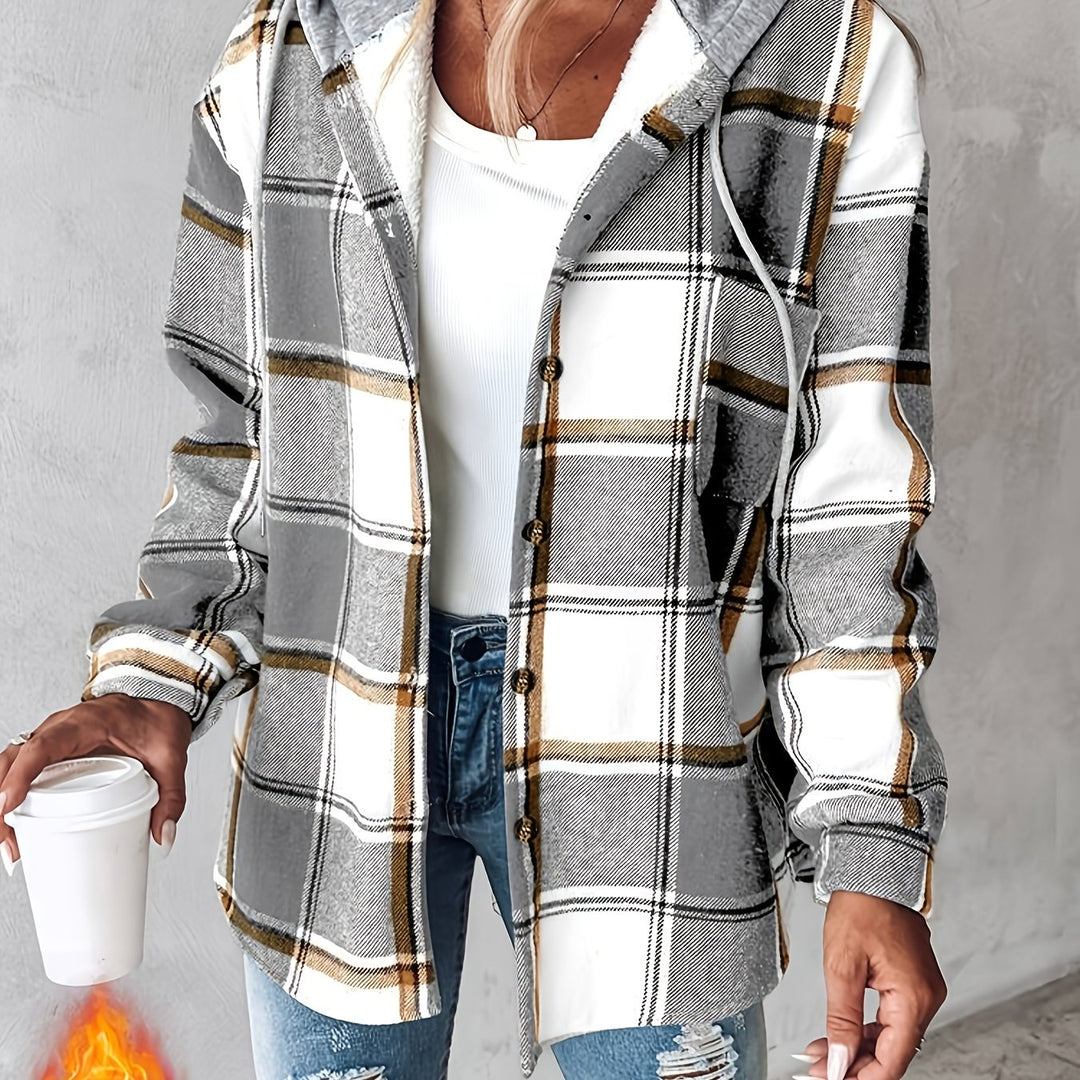 Talia | Cozy Plaid Hoodie