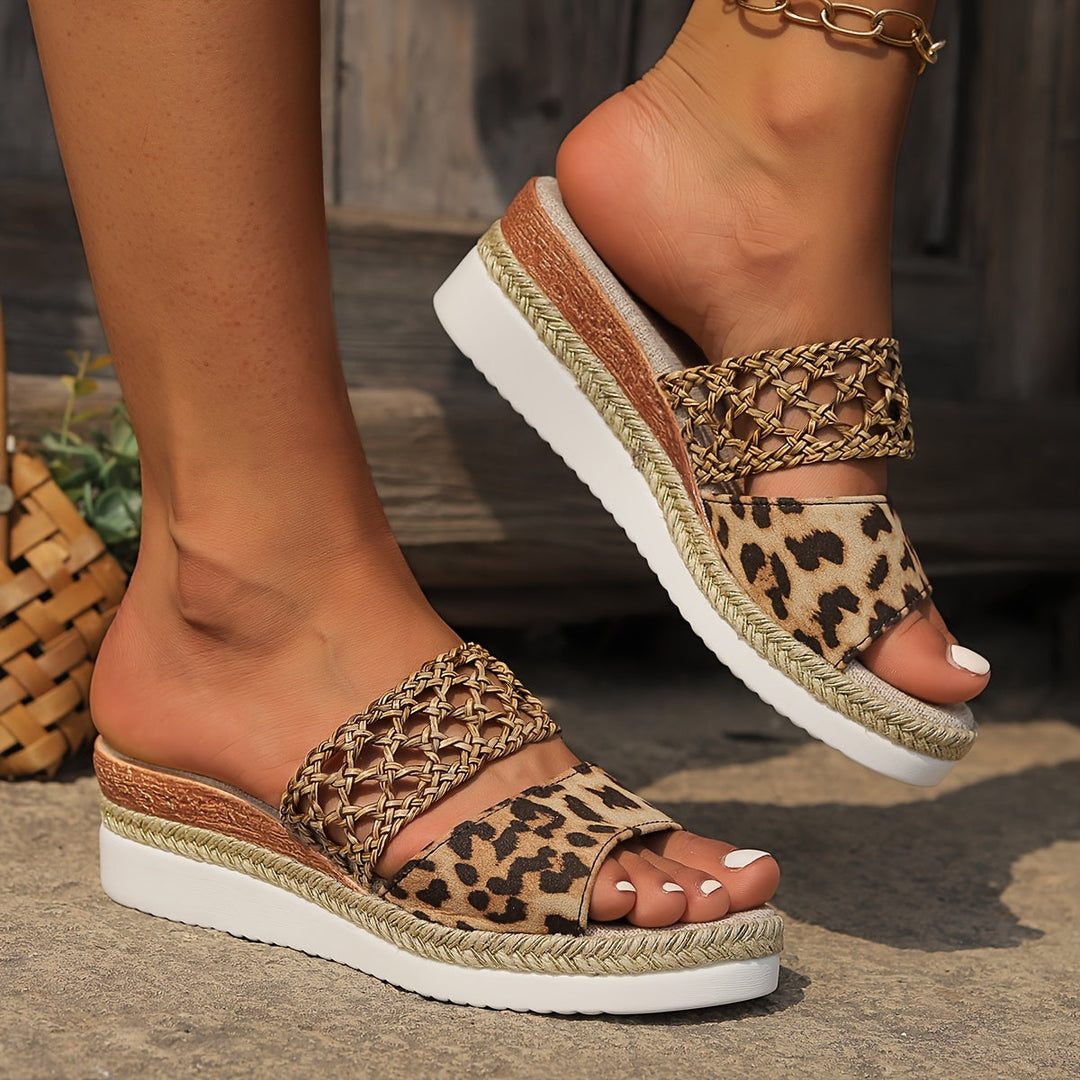 Talia | Woven Wedge Sandals Earthy Charm