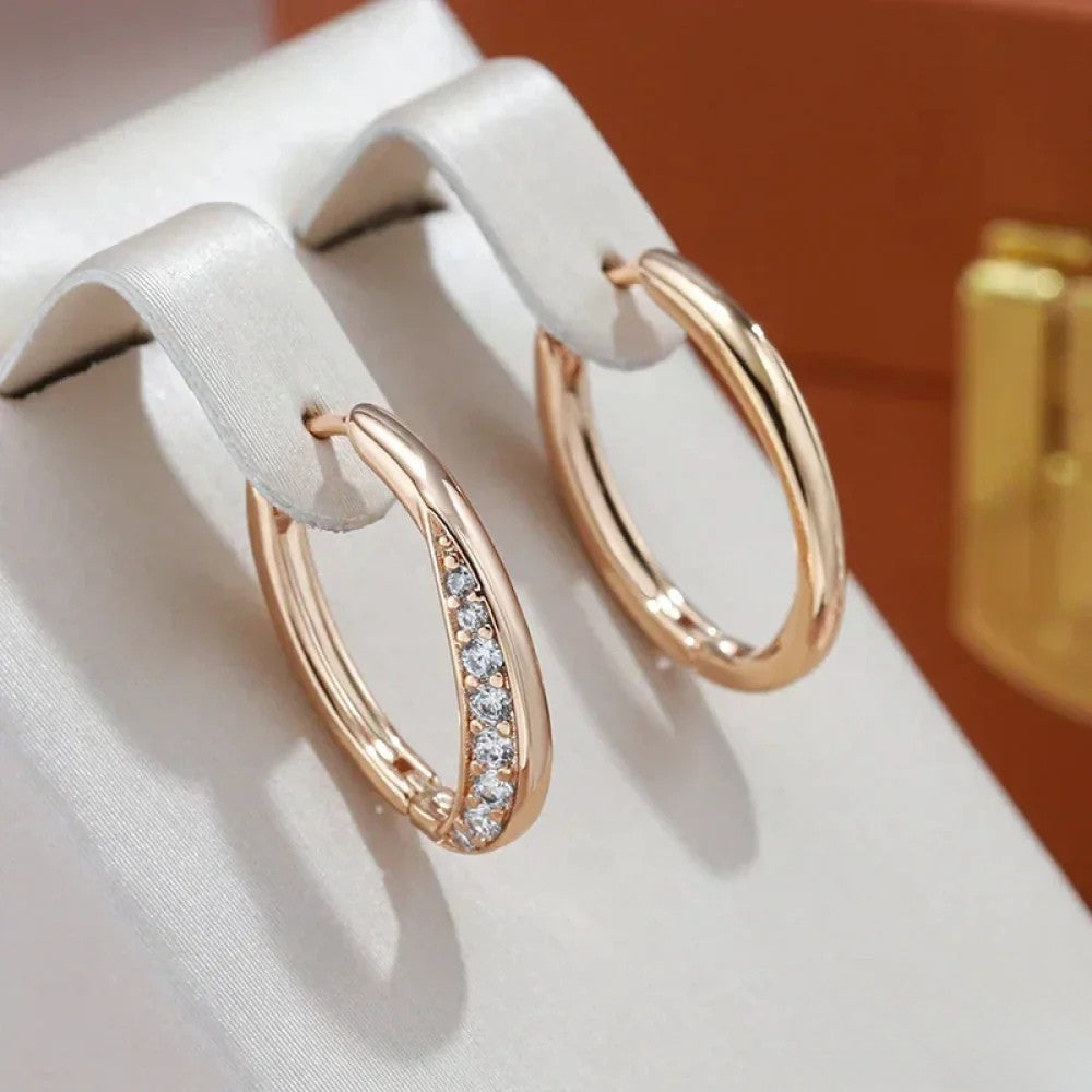 Talia | Elegant Golden Hoop Earrings