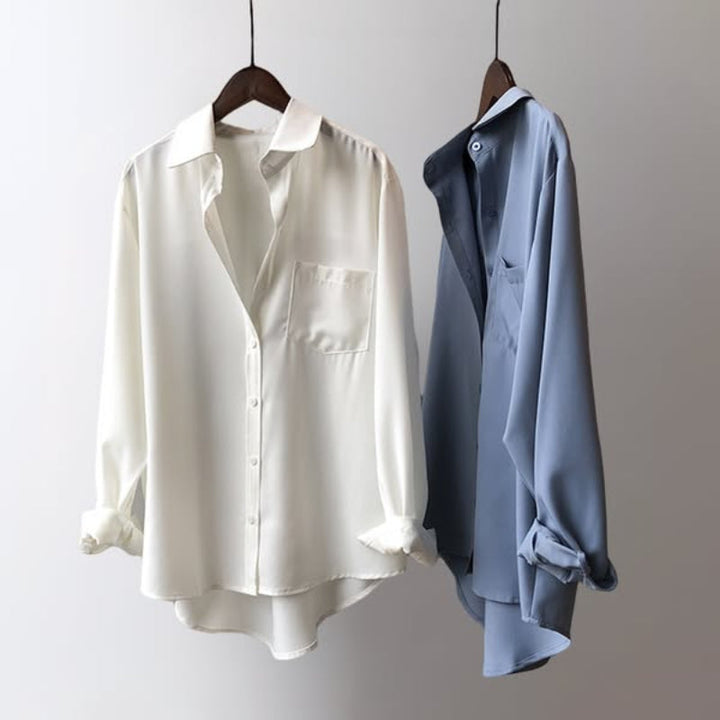 Talia | Timeless Elegance in Silk Blouse