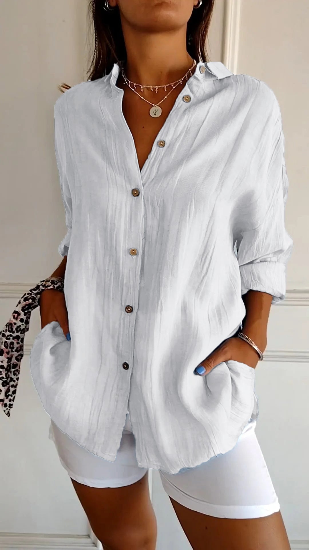 Talia | Elegant Pleated Shirt