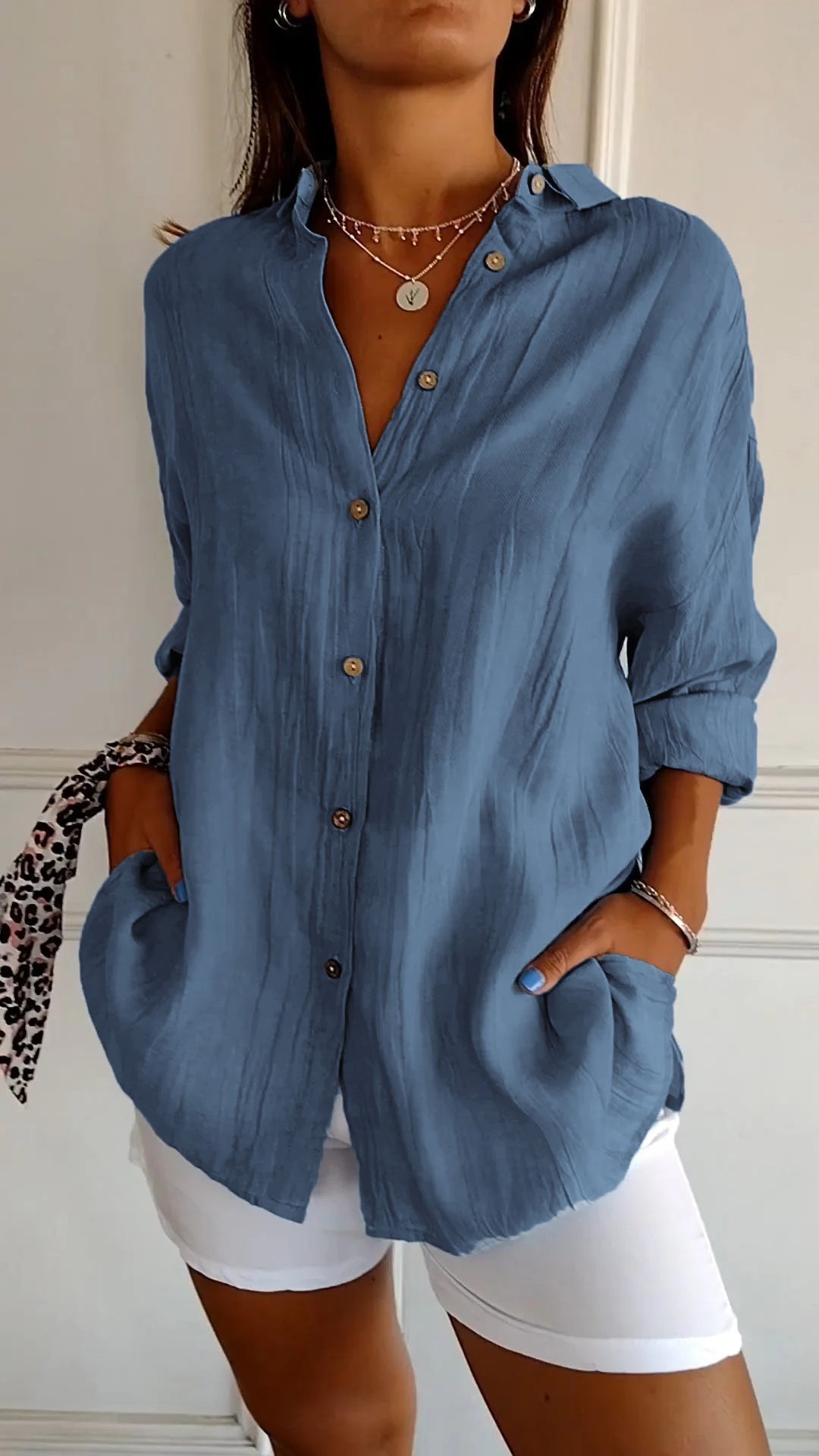 Talia | Elegant Pleated Shirt