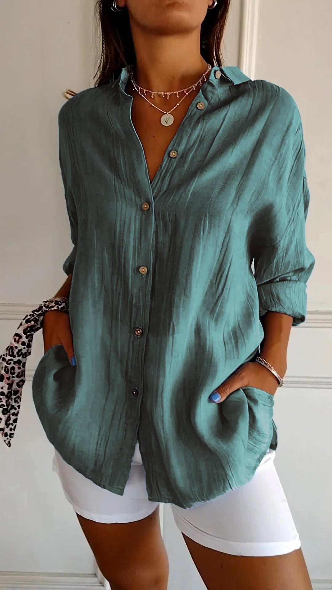 Talia | Elegant Pleated Shirt